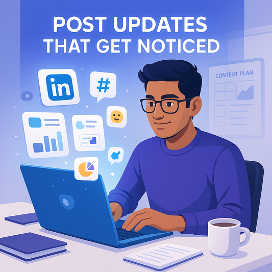 Content Creation: Post updates that get noticed.